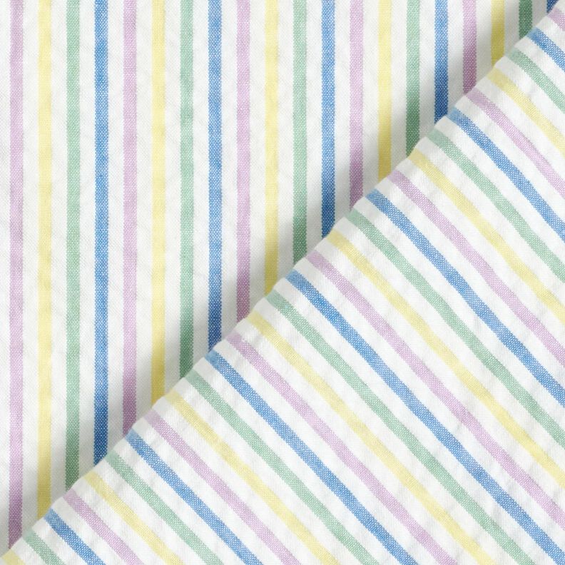 seersucker cotone Mix di strisce – bianco,  image number 4