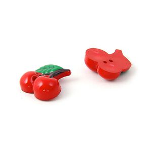 Bottone plastica, ciliegia 48, 