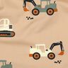 popeline di cotone Escavatori e trattori | Poppy Fabrics – beige,  thumbnail number 2