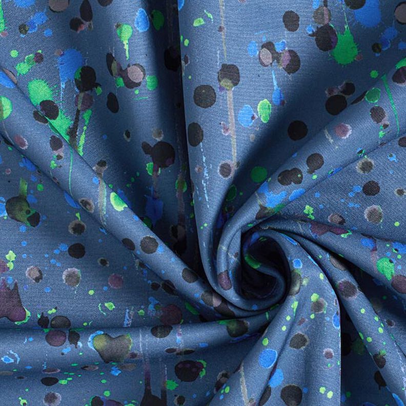 softshell Macchie gocciolanti stampa digitale – colore blu jeans/verde erba,  image number 4