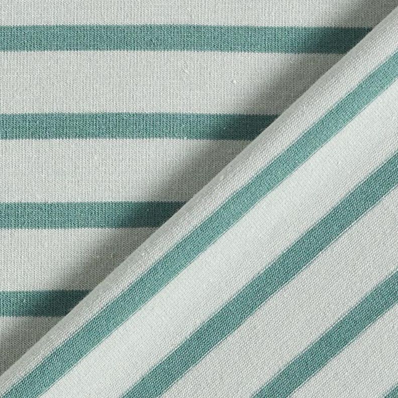Jersey in cotone a righe strette e larghe – menta chiaro/menta piperita,  image number 4