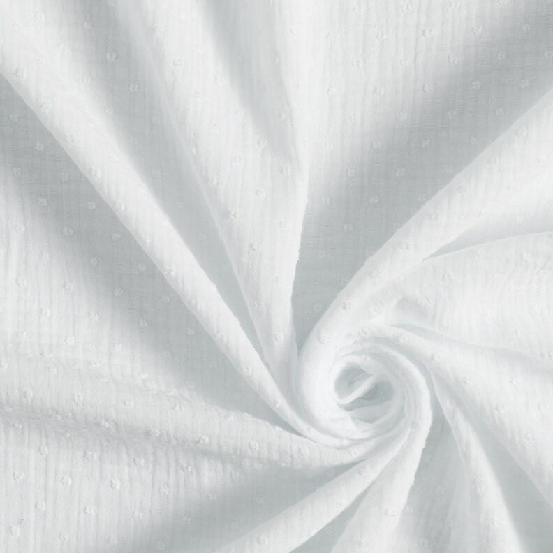 mussolina / tessuto doppio increspato dobby – bianco, image number 3