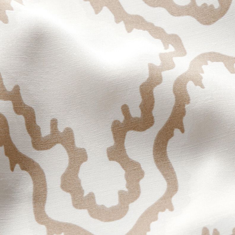 Tessuto in cotone a linee sinuose – beige/beige scuro, image number 3