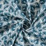 tessuto in cotone cretonne Foglie astratte – blu oceano/avorio,  thumbnail number 3