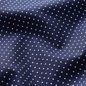 Cotone laminato Piccoli pois – blu notte, 