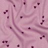 jersey a coste cuori sparsi | Poppy Fabrics – violetto pastello/rosso merlot,  thumbnail number 2
