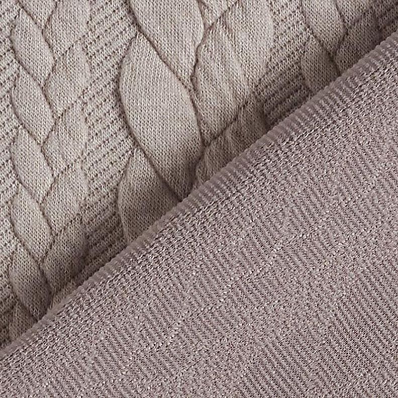 Jersey jacquard, cloqué, motivi a treccia – beige,  image number 4