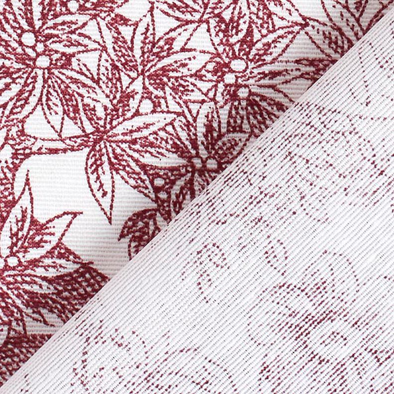 tessuto arredo tessuti canvas romanticismo – bianco/rosso carminio,  image number 4