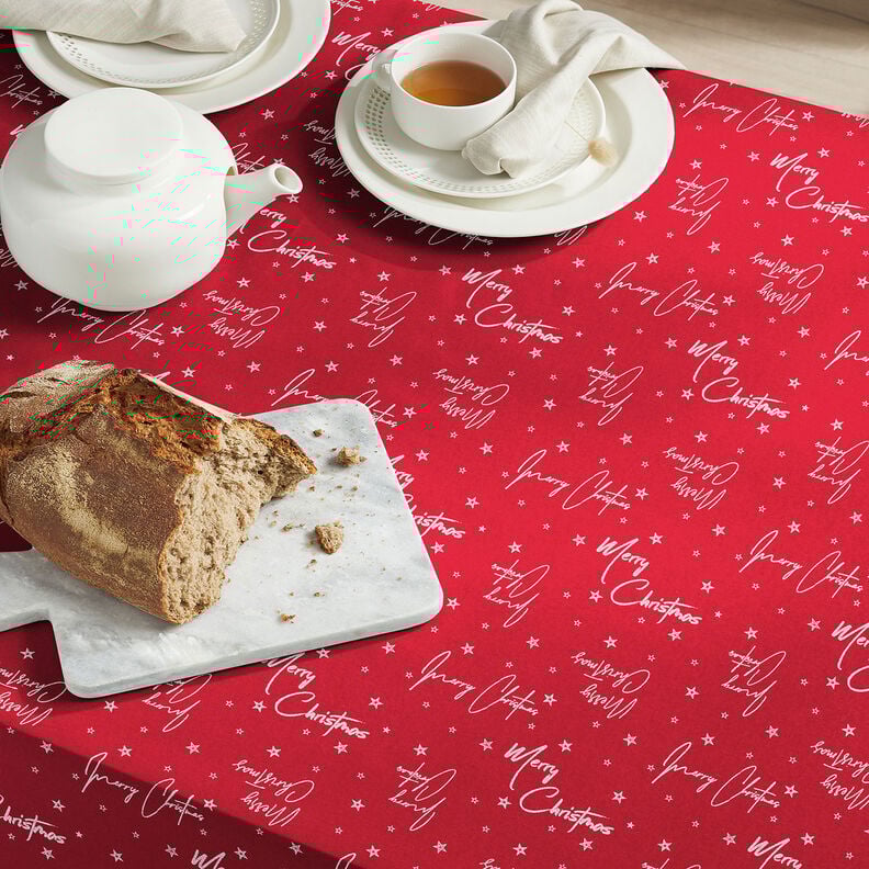 tessuto arredo tessuti canvas Auguri di Natale – rosso/bianco,  image number 8