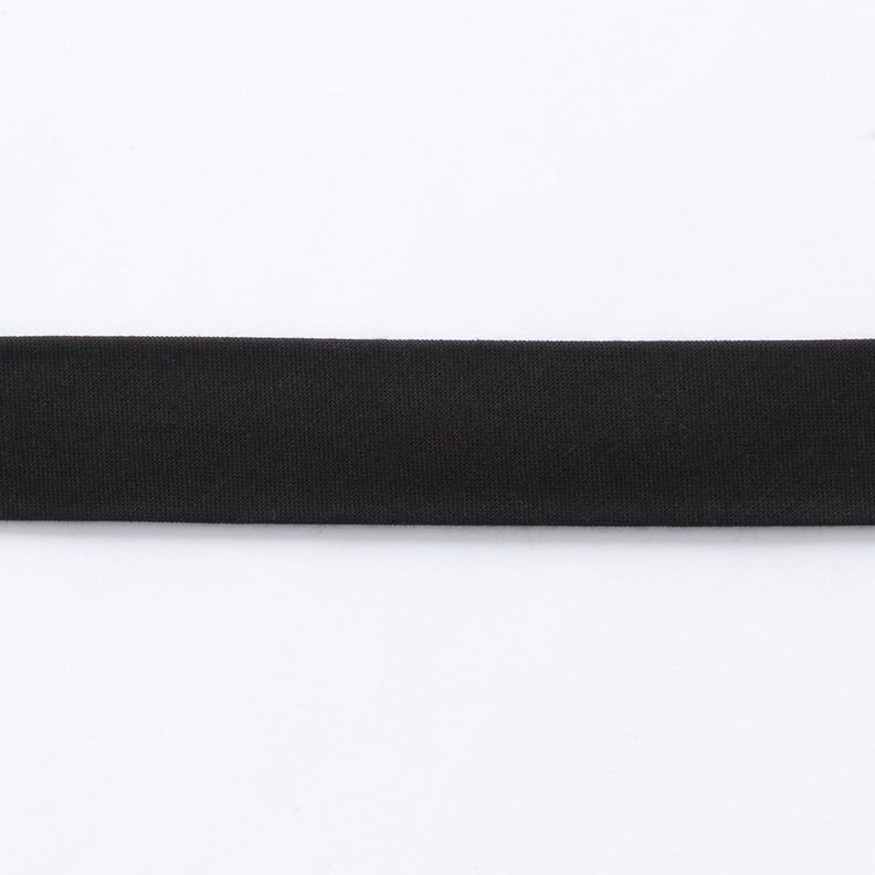 Nastro in sbieco Cotone bio [20 mm] – nero,  image number 1