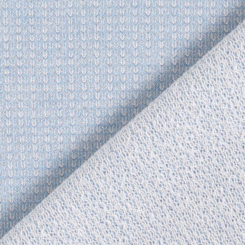 Terry francese glitterato – azzurro,  image number 5