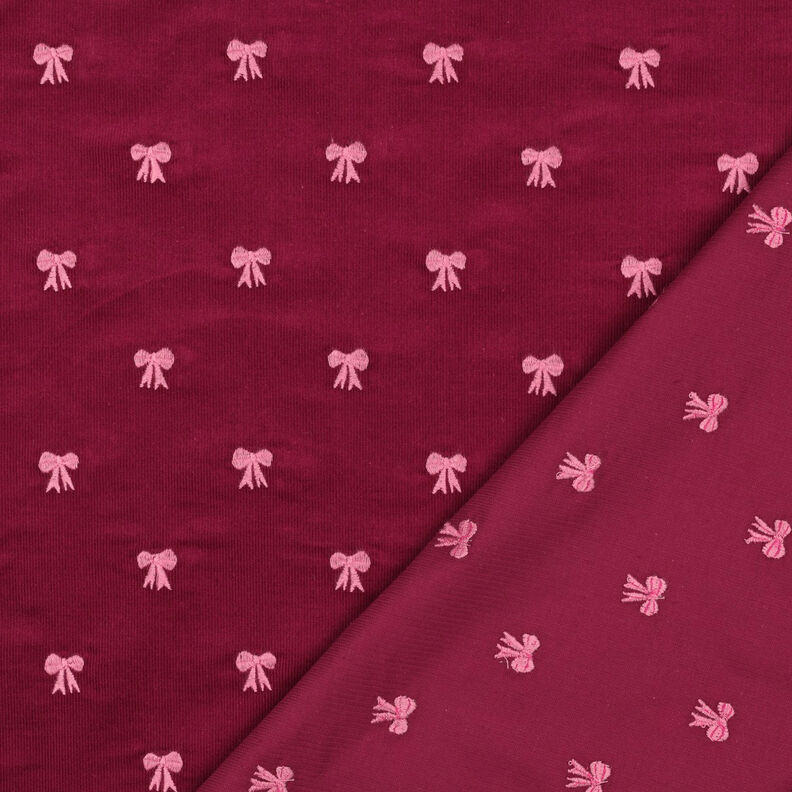 velluto a costine Fiocchi ricamati | Poppy Fabrics – rosso carminio, image number 4