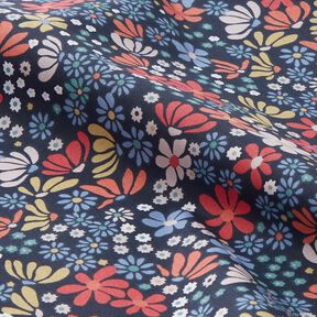 tessuto in cotone cretonne Fiorellini misti – blu notte, 