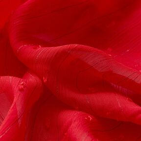 Chiffon Dobby gessato metallizzato – rosso/argento effetto metallizzato, 