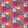 French terry, felpa estiva Grandi fiori – petrolio,  thumbnail number 1