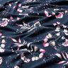 jersey di cotone Eucalipto e ortensie | Glitzerpüppi – blu notte/rosa,  thumbnail number 2