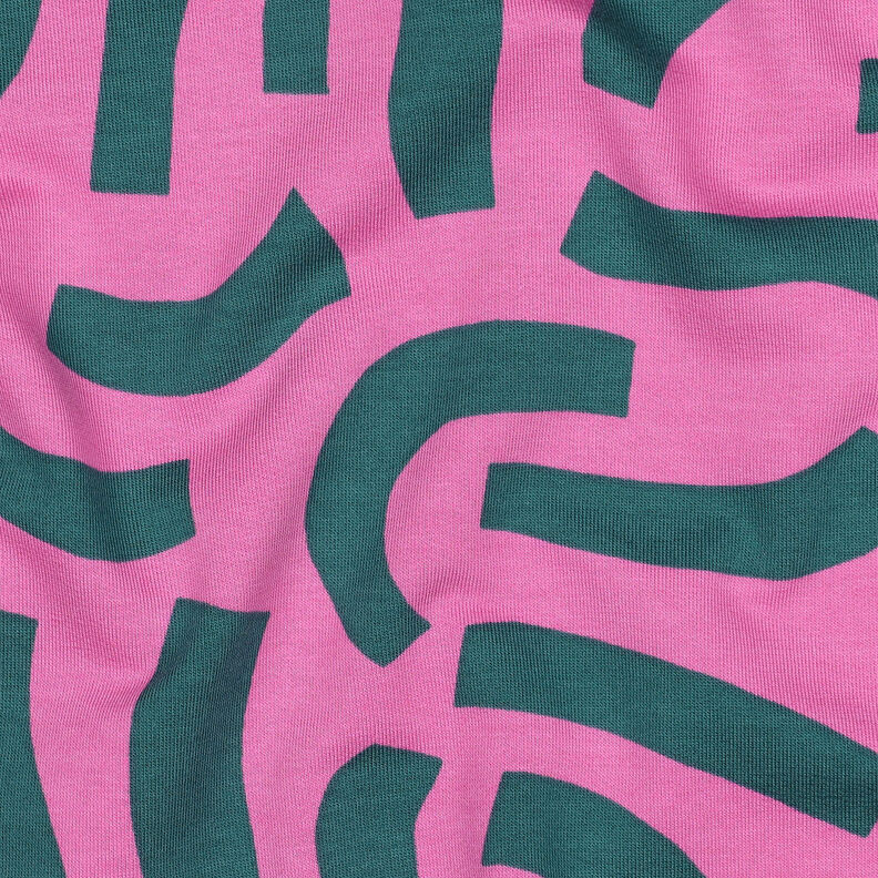 French terry Playful | Nerida Hansen – pink/petrolio,  image number 2