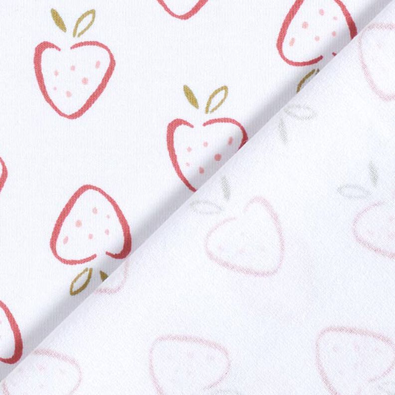 jersey di cotone fragole stilizzate – bianco/rosa, image number 4