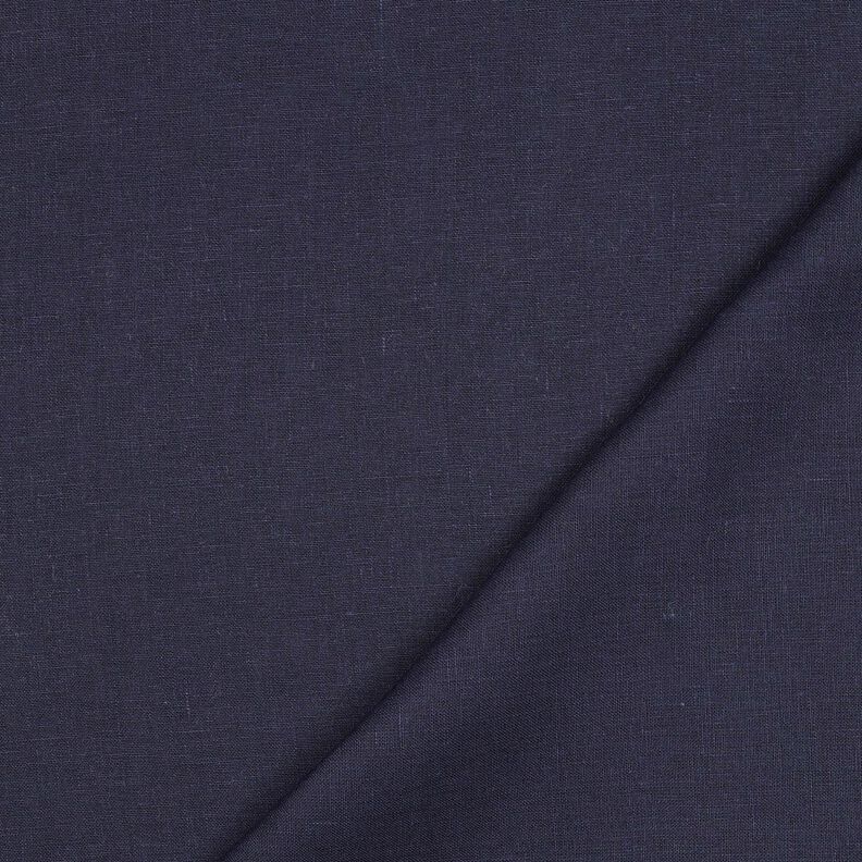 Lino europeo tinta unita – blu notte, image number 3