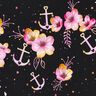 jersey di cotone Fiori marittimi | Glitzerpüppi – nero/porpora,  thumbnail number 7