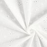 Tessuto in cotone con ricamo forato a viticci di fiori – bianco,  thumbnail number 3