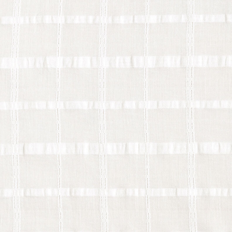 Tessuto chiffon a quadri – bianco,  image number 1