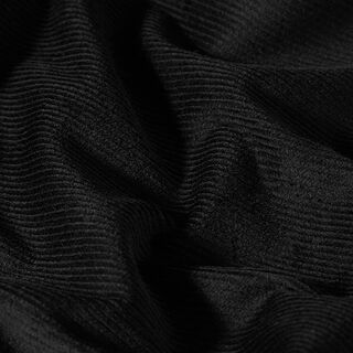Velluto a coste Genova, elastico, prelavato – nero, 
