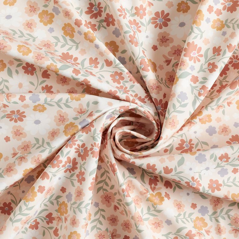 tessuto per impermeabili Prato fiorito stampa digitale – rosé,  image number 4
