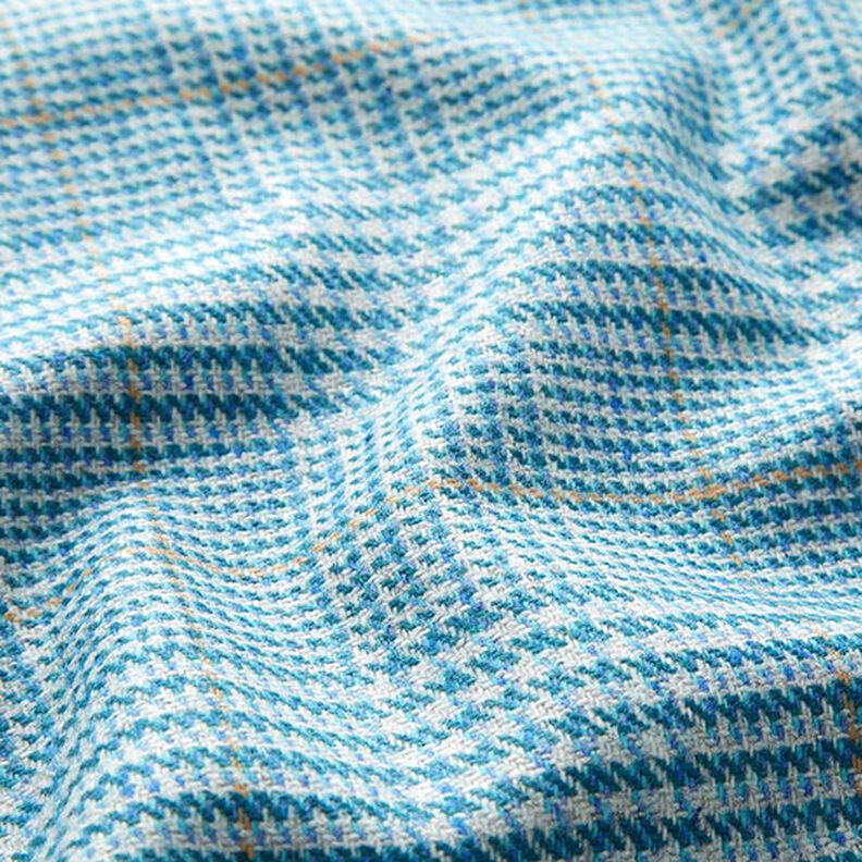 Tessuto in lana Principe di Galles – turchese,  image number 2
