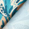 Mare di fiori in raso crepe – turchese/cannella,  thumbnail number 4