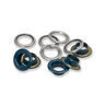 Occhielli con rondelle [20 pezzi | Ø 11 mm] | Prym – blu marino/argento effetto metallizzato,  thumbnail number 2