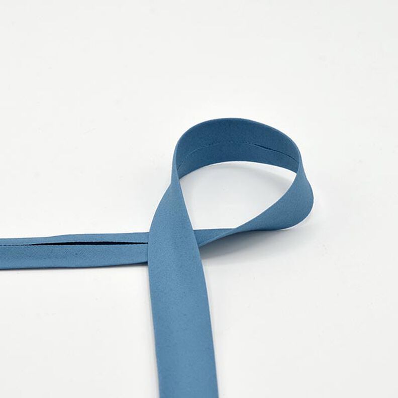 Nastro in sbieco in cotone popeline [20 mm] – blu,  image number 1