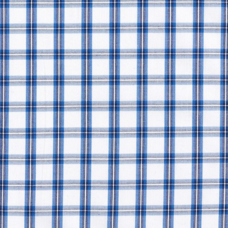 Camicia in tessuto di cotone a quadri – bianco/blu,  image number 1