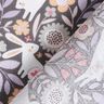 popeline di cotone Coniglietti sul prato fiorito – grigio scuro,  thumbnail number 4