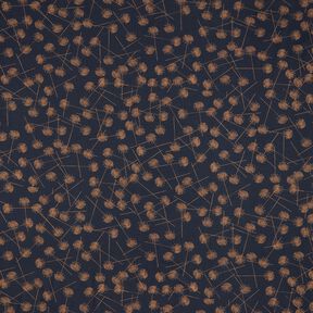 jersey di cotone Piante astratte &ndash; nero-azzurro/marrone chiaro, 