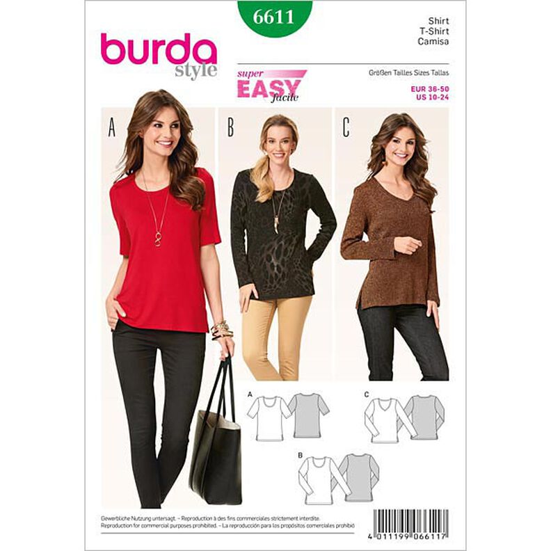 maglietta, Burda 6611,  image number 1