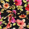 Tessuto di viscosa Grandi fiori in stampa digitale – nero/porpora,  thumbnail number 3
