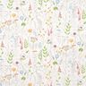 tessuto arredo mezzo panama fiori selvatici disegnati – bianco/rosa,  thumbnail number 1