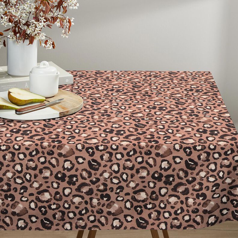 tessuto arredo tessuti canvas Pois Leopardato – cannella/nero,  image number 5