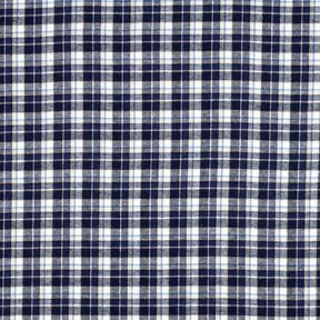 flanella di cotone piccolo quadro – blu marino/bianco lana,  flanella di cotone piccolo quadro – blu marino/bianco lana,