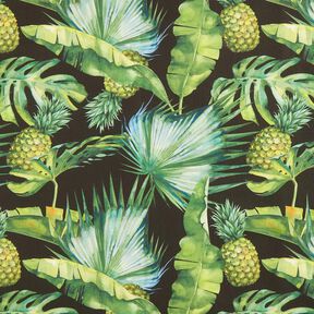 tessuti da esterni tessuti canvas ananas – verde erba/nero, 