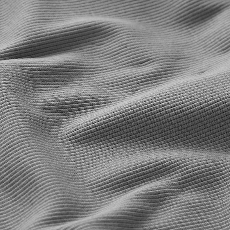 GOTS 2x2 tessuto per polsini | Tula – grigio argento,  image number 2