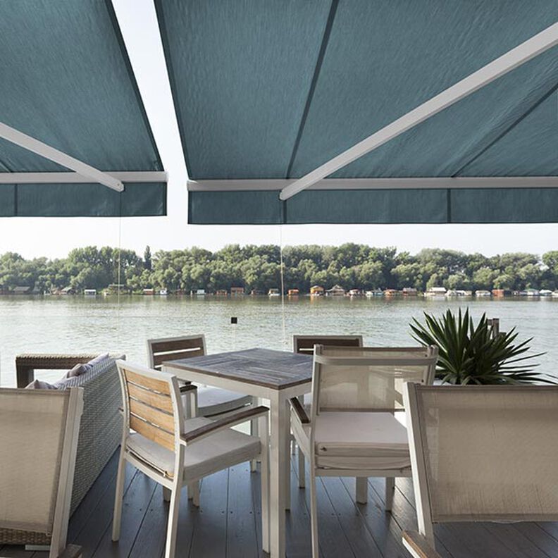 Tessuti da esterni Acrisol Liso – grigio blu,  image number 4