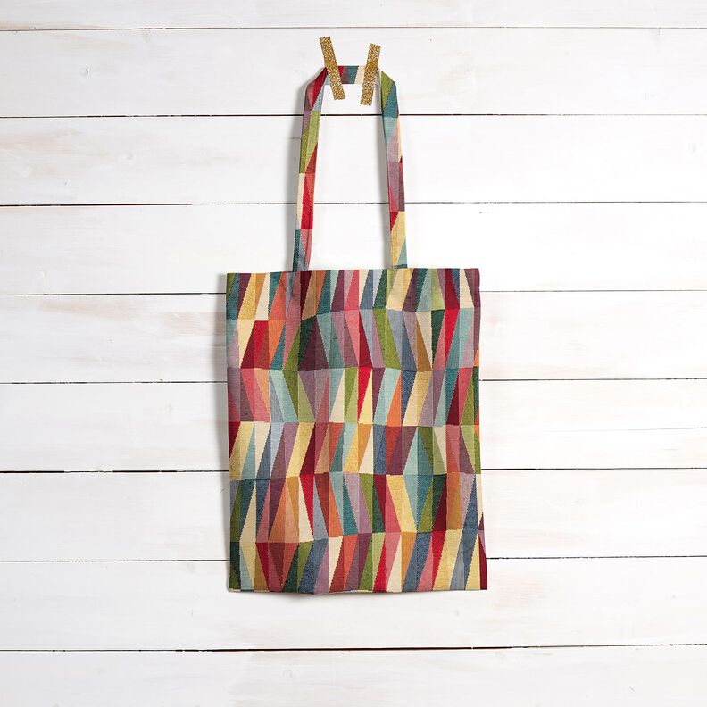 tessuto arredo gobelin Zigzag grafico – beige chiaro/rosso carminio,  image number 8