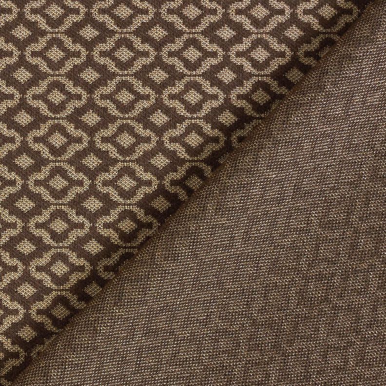Tessuto jacquard in maglia a rombi – beige/marrone,  image number 5