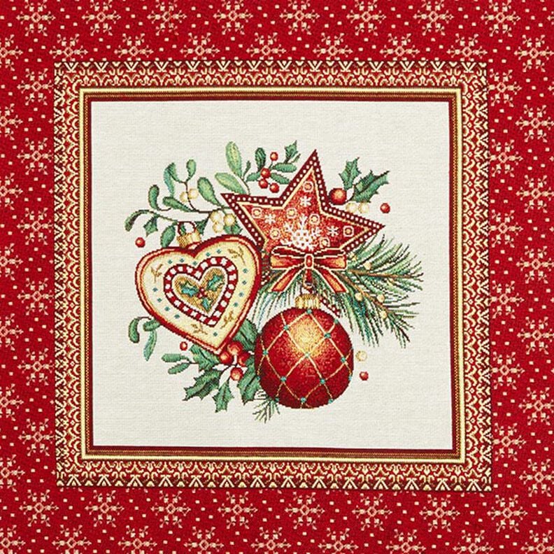 taglio di tessuto arredo gobelin Decorazioni natalizie – rosso carminio,  image number 1