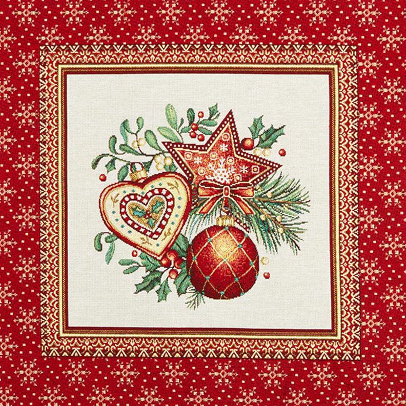taglio di tessuto arredo gobelin Decorazioni natalizie – rosso carminio, image number 1