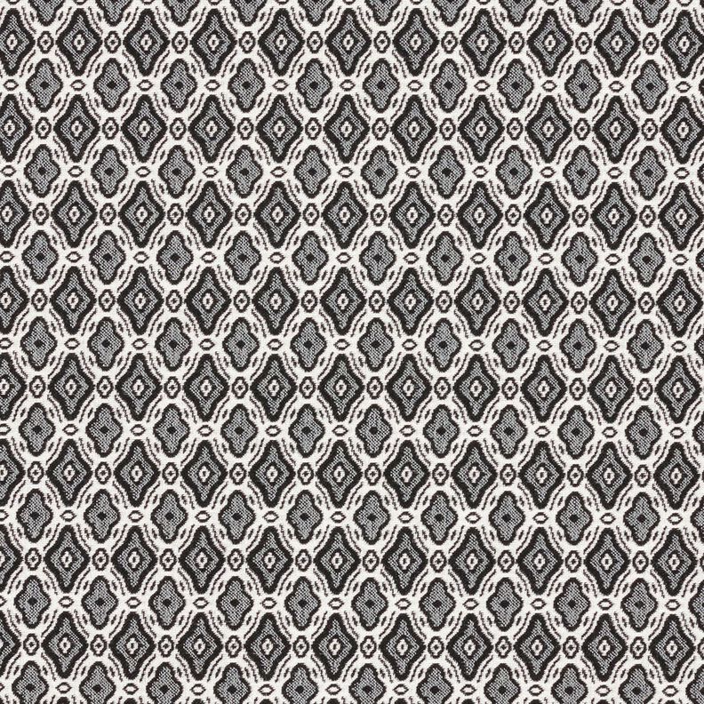stretch Jacquard misto viscosa Finissime losanghe – bianco lana/grigio,  image number 1