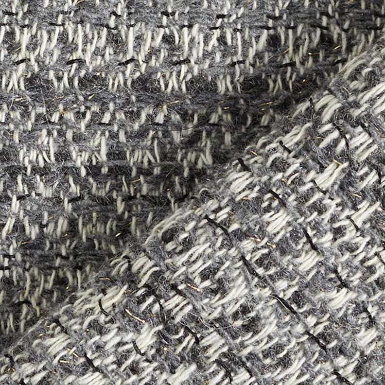 Tessuto misto lana vergine lurex – argento anticato,  image number 5