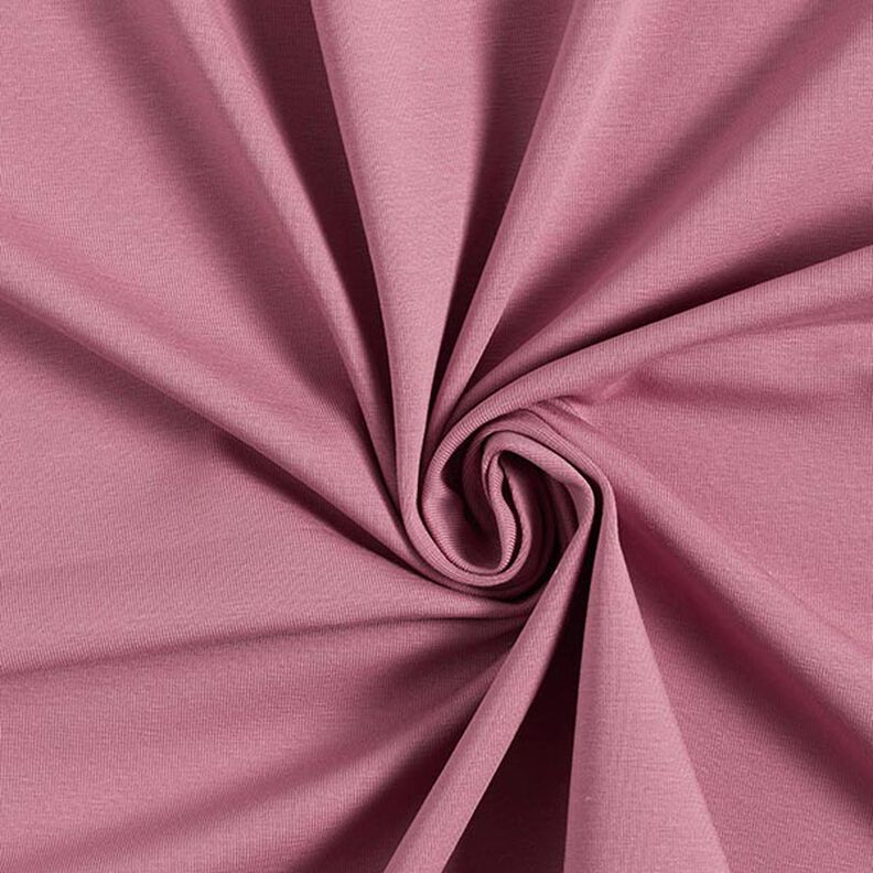 jersey di cotone medio tinta unita – rosa antico scuro,  image number 1